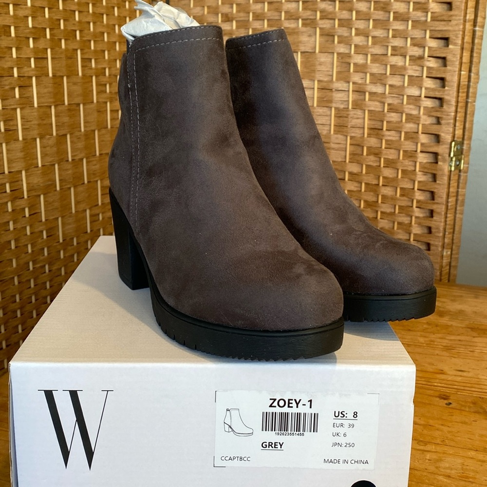 🎉 NEW‼️ GREY PLATFORM ANKLE BOOTS‼️ - Picture 2 of 15